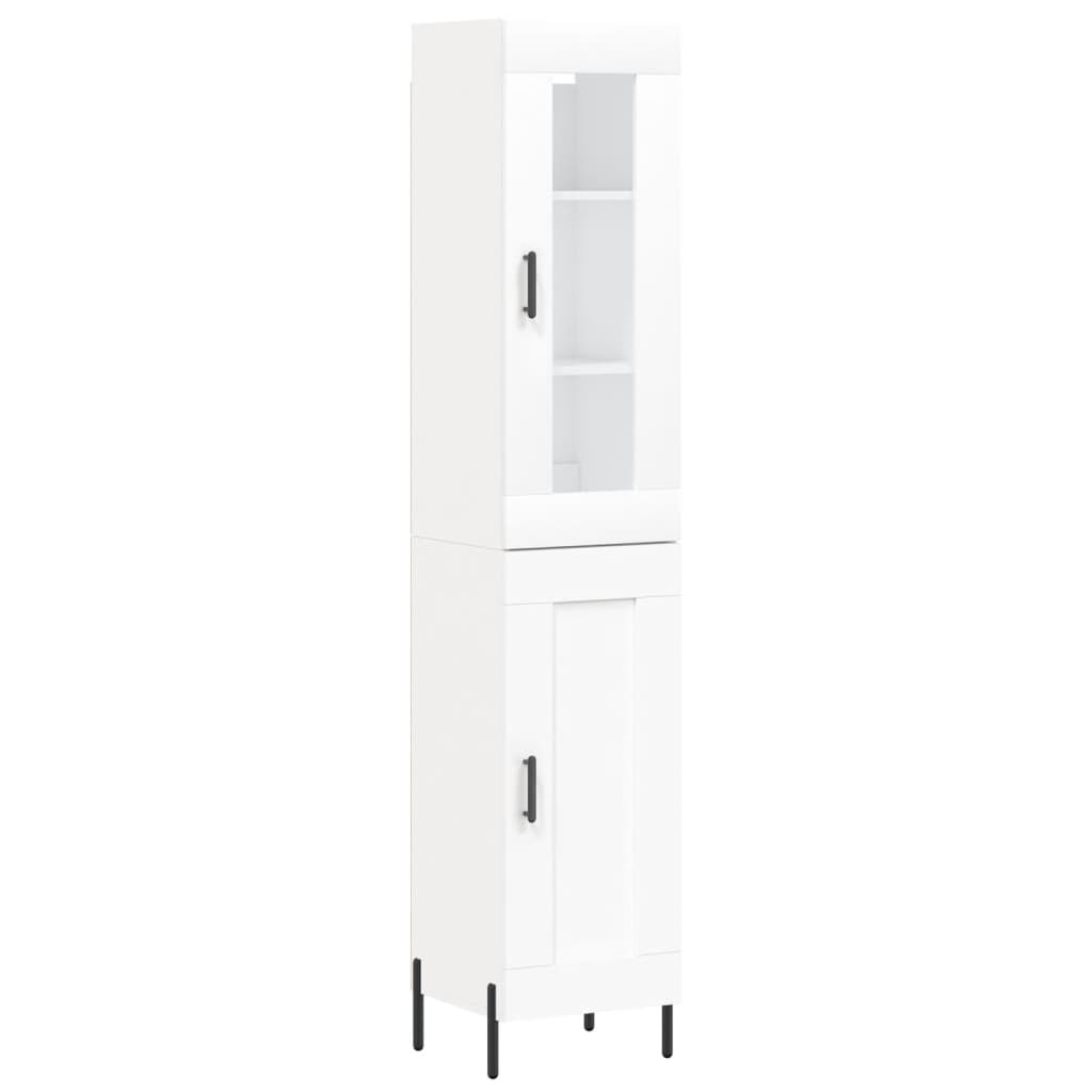 Buffet haut Blanc 34,5x34x180 cm Bois d'ingénierie - XIOS