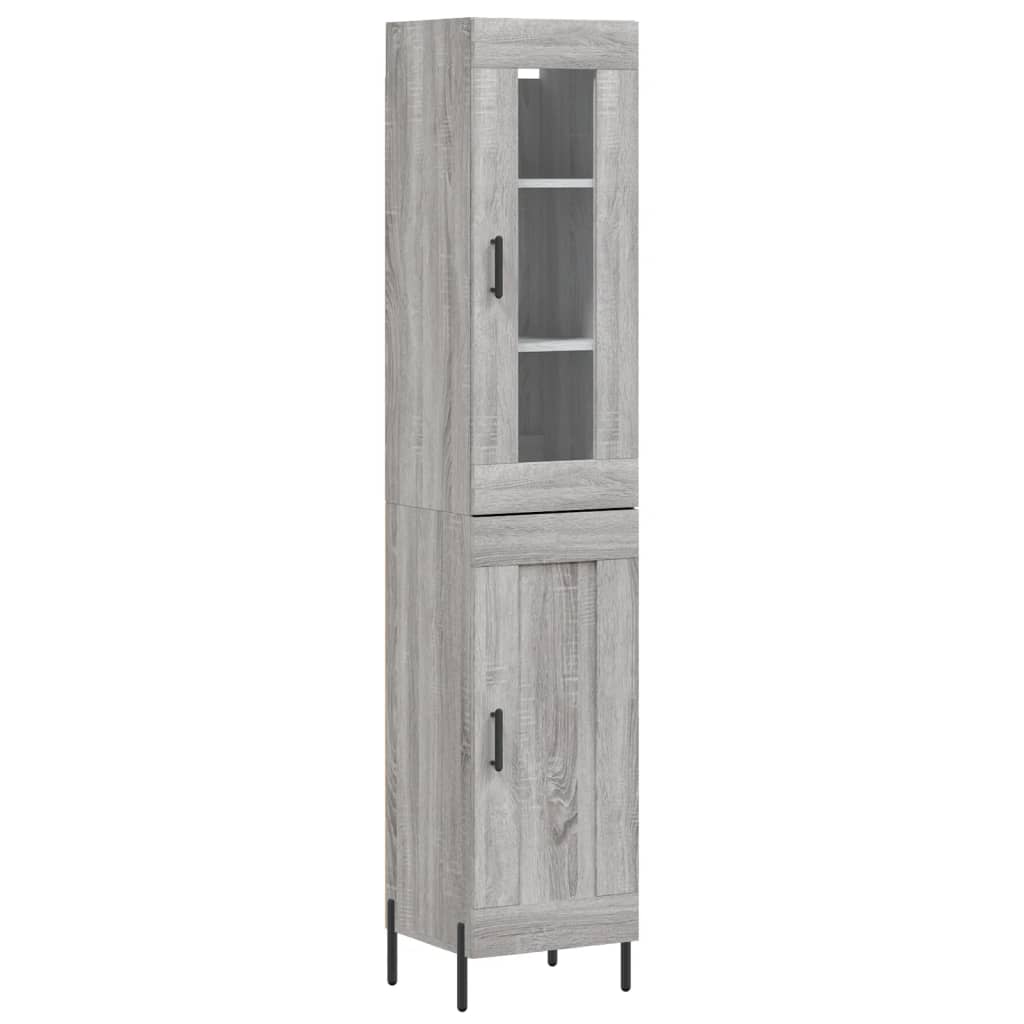 Buffet haut Sonoma gris 34,5x34x180 cm Bois d'ingénierie - XIOS
