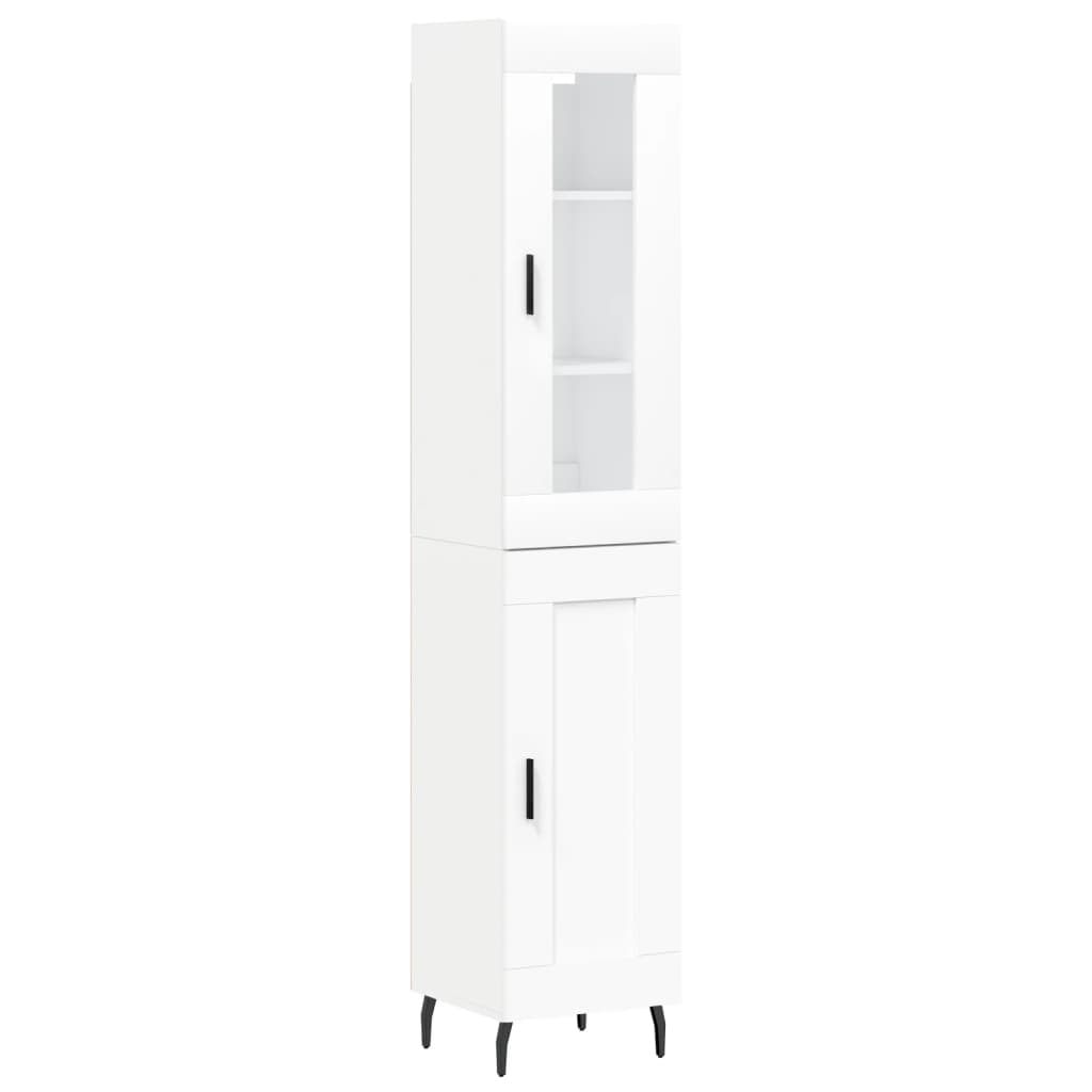 Buffet haut Blanc 34,5x34x180 cm Bois d'ingénierie - XIOS