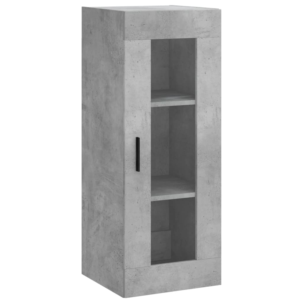 Buffet haut Gris béton 34,5x34x180 cm Bois d'ingénierie - XIOS