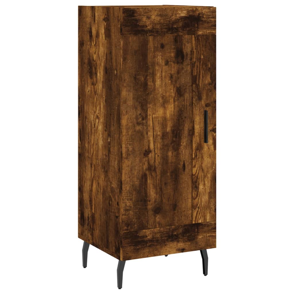 Buffet haut Chêne fumé 34,5x34x180 cm Bois d'ingénierie - XIOS