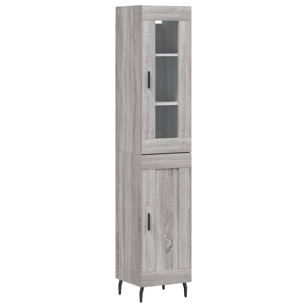 Buffet haut Sonoma gris 34,5x34x180 cm Bois d'ingénierie - XIOS