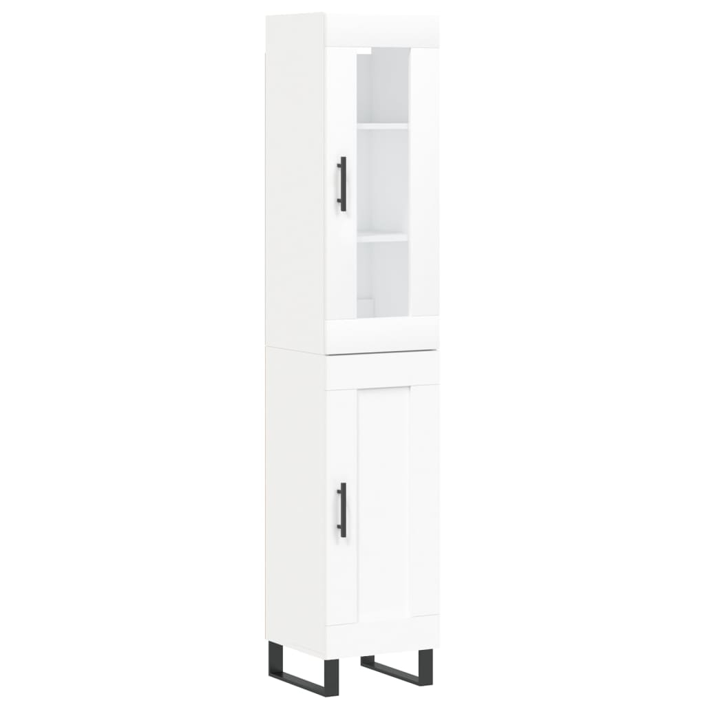 Buffet haut Blanc 34,5x34x180 cm Bois d'ingénierie - XIOS