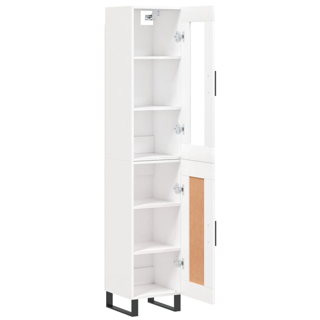 Buffet haut Blanc 34,5x34x180 cm Bois d'ingénierie - XIOS