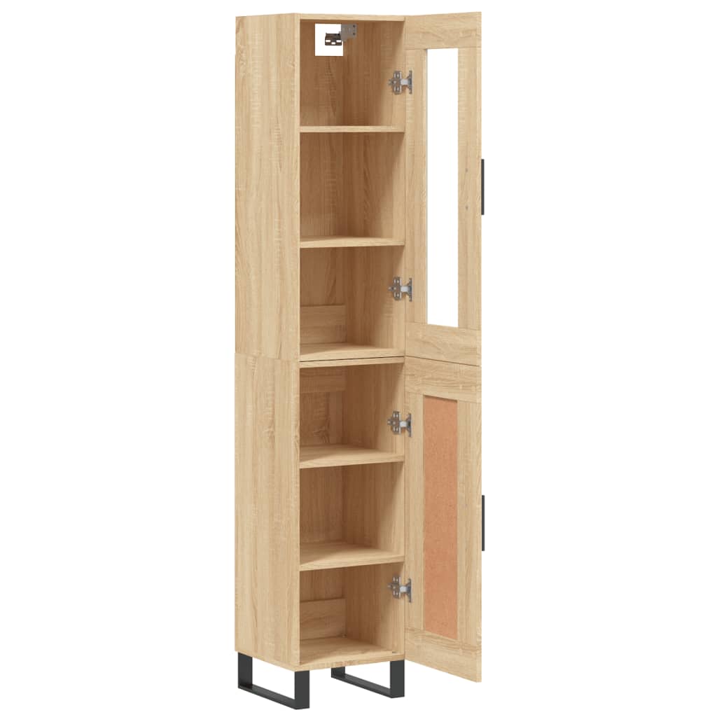 Buffet haut Chêne sonoma 34,5x34x180 cm Bois d'ingénierie - XIOS
