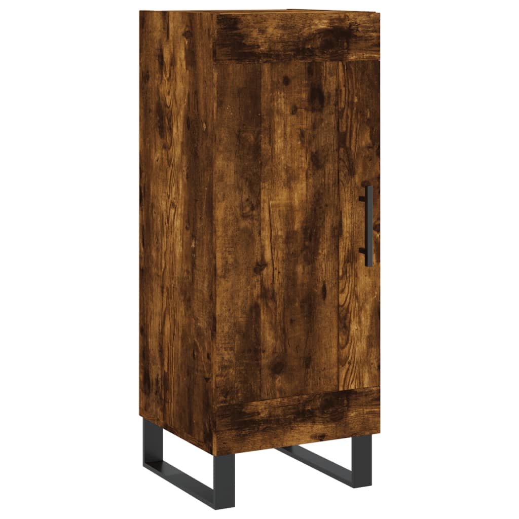 Buffet haut Chêne fumé 34,5x34x180 cm Bois d'ingénierie - XIOS