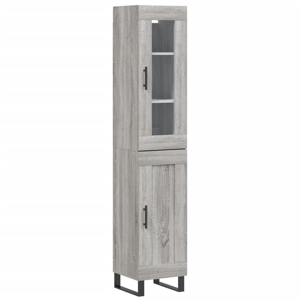 Buffet haut Sonoma gris 34,5x34x180 cm Bois d'ingénierie - XIOS