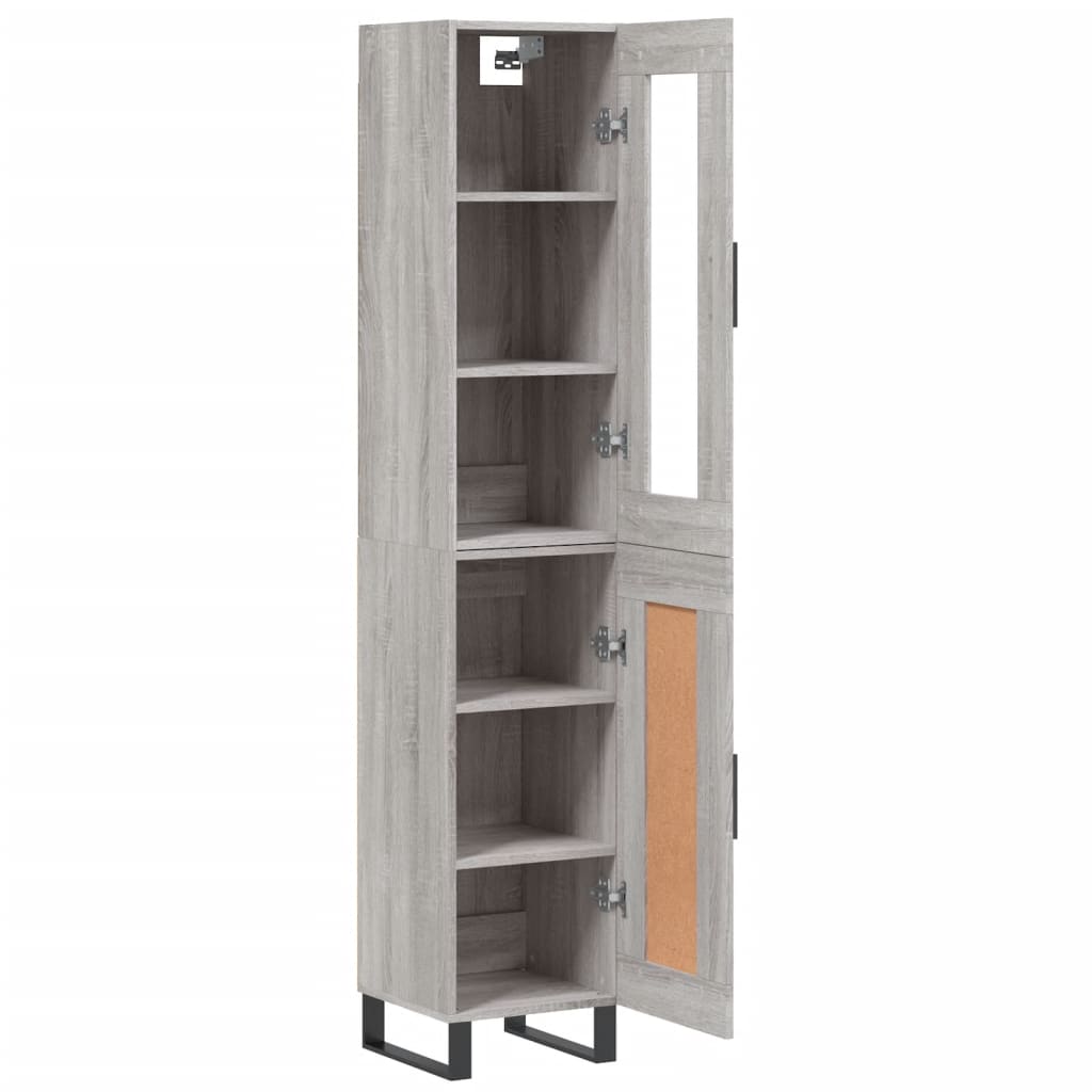 Buffet haut Sonoma gris 34,5x34x180 cm Bois d'ingénierie - XIOS