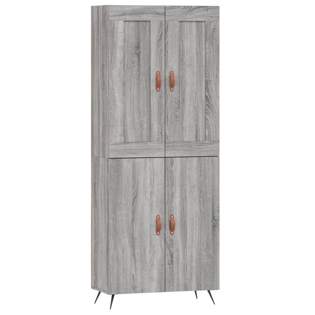 Buffet haut Sonoma gris 69,5x34x180 cm Bois d'ingénierie - XIOS