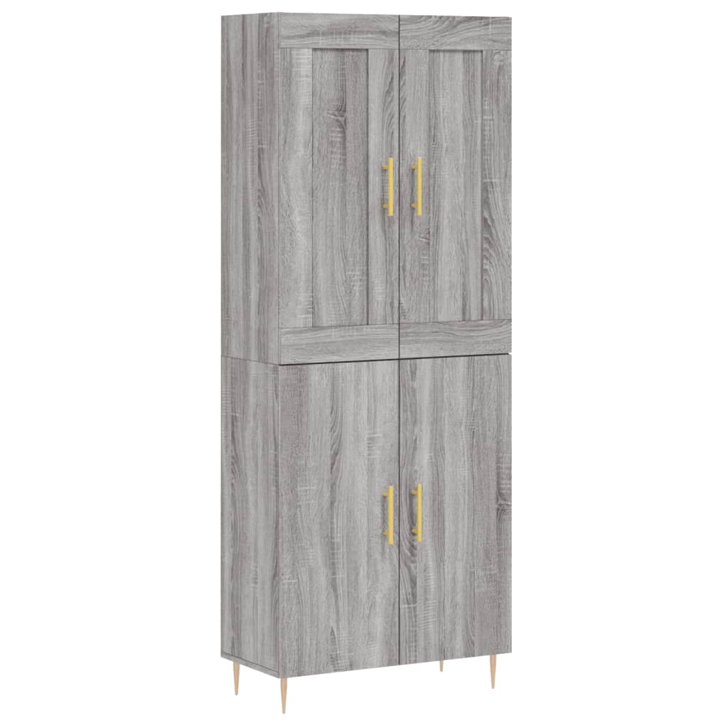 Buffet haut Sonoma gris 69,5x34x180 cm Bois d'ingénierie - XIOS