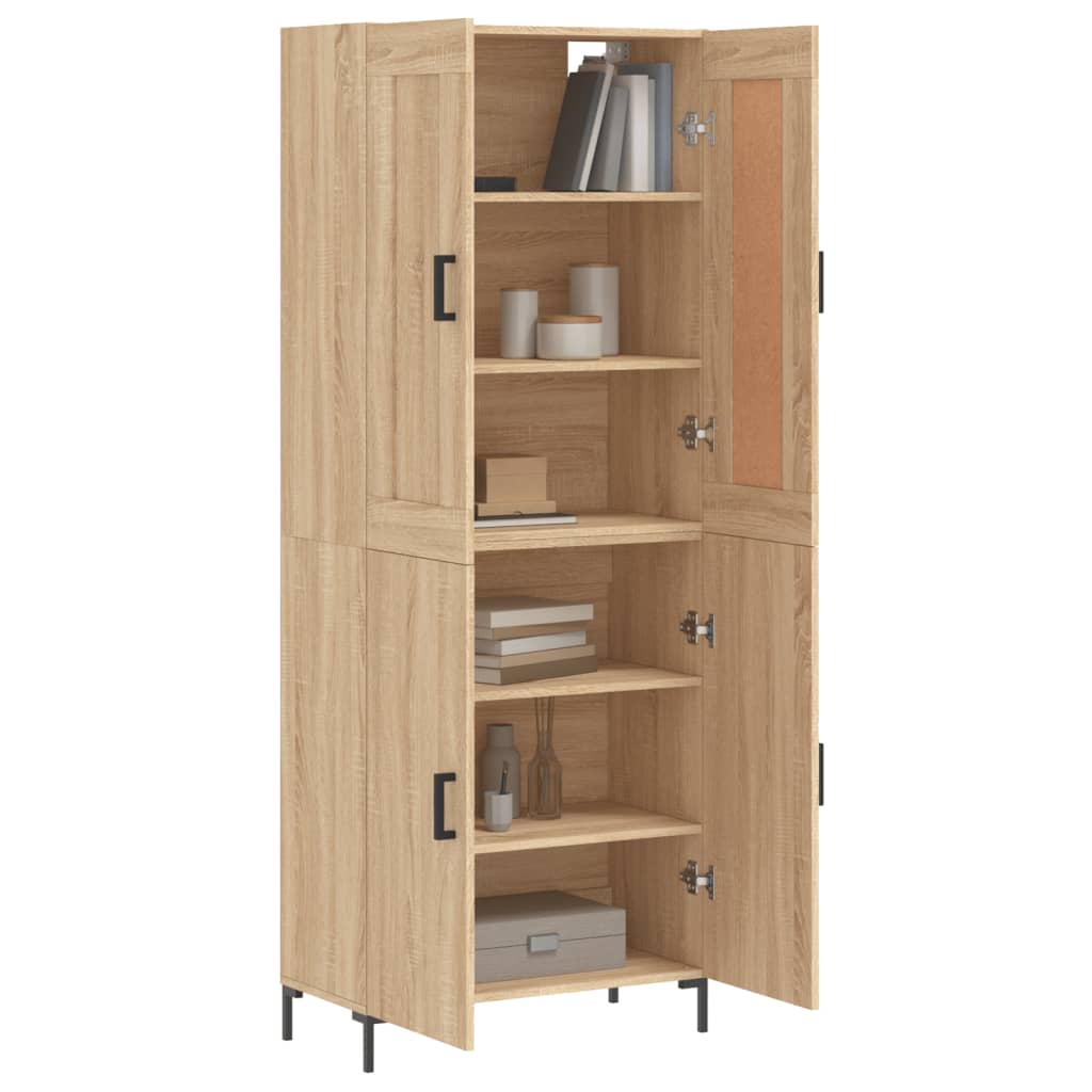 Buffet haut Chêne sonoma 69,5x34x180 cm Bois d'ingénierie - XIOS