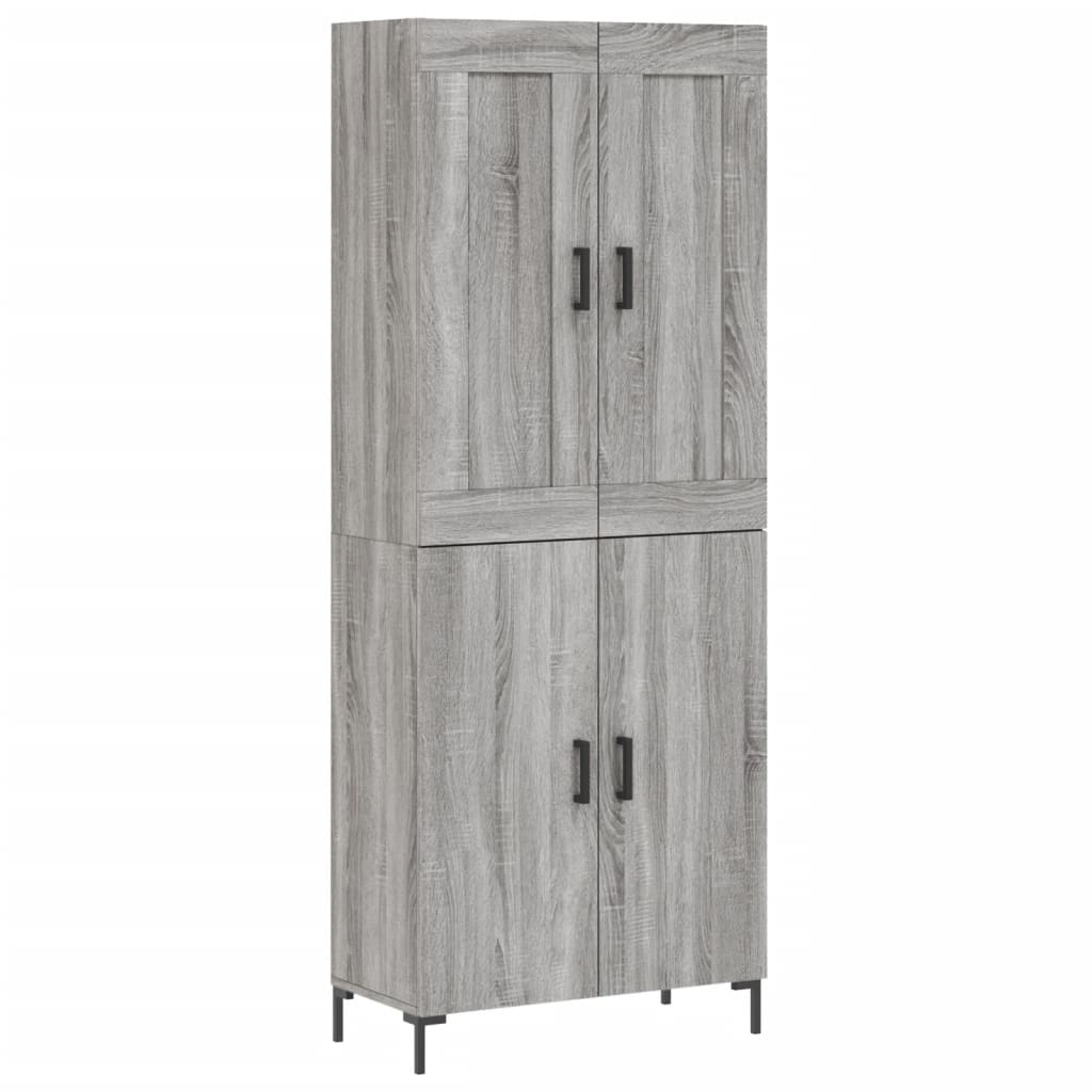 Buffet haut Sonoma gris 69,5x34x180 cm Bois d'ingénierie - XIOS