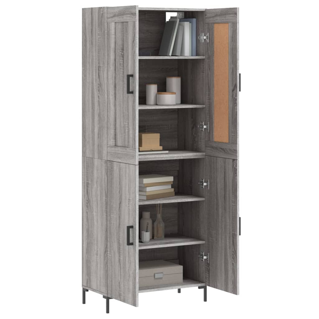 Buffet haut Sonoma gris 69,5x34x180 cm Bois d'ingénierie - XIOS