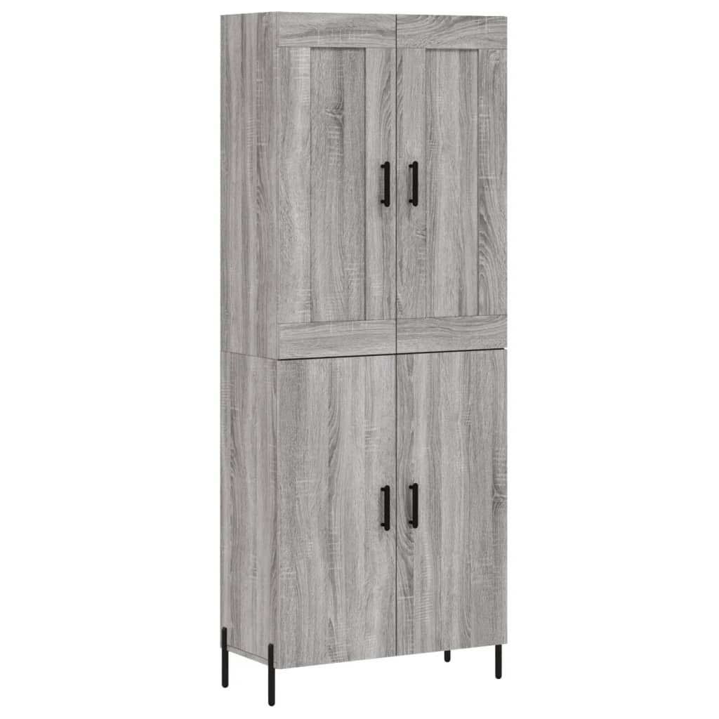 Buffet haut Sonoma gris 69,5x34x180 cm Bois d'ingénierie - XIOS