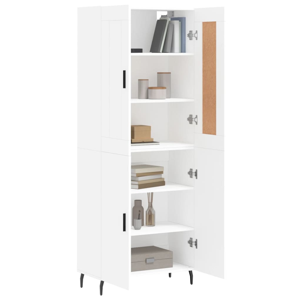 Buffet haut Blanc 69,5x34x180 cm Bois d'ingénierie - XIOS