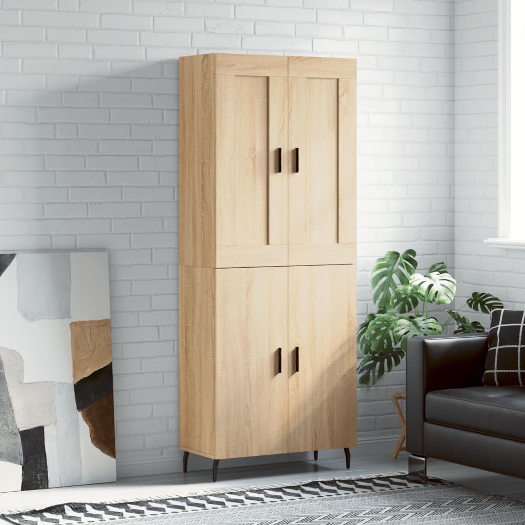 Buffet haut Chêne sonoma 69,5x34x180 cm Bois d'ingénierie - XIOS