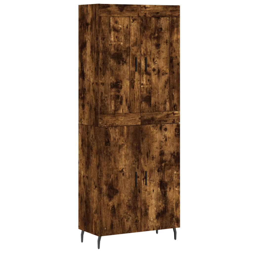 Buffet haut Chêne fumé 69,5x34x180 cm Bois d'ingénierie - XIOS