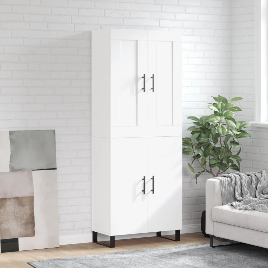 Buffet haut Blanc 69,5x34x180 cm Bois d'ingénierie - XIOS
