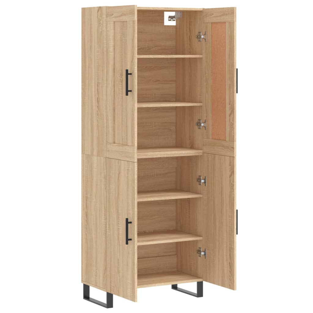 Buffet haut Chêne sonoma 69,5x34x180 cm Bois d'ingénierie - XIOS