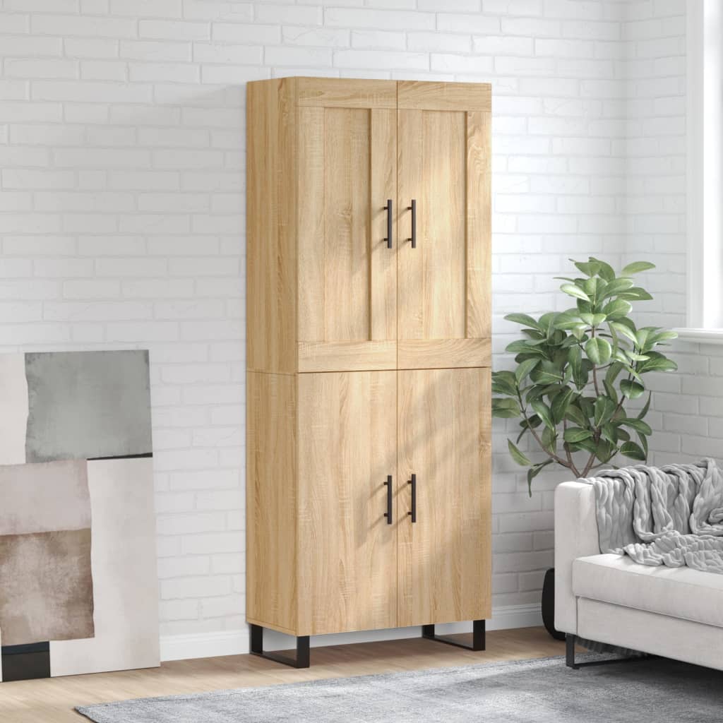 Buffet haut Chêne sonoma 69,5x34x180 cm Bois d'ingénierie - XIOS