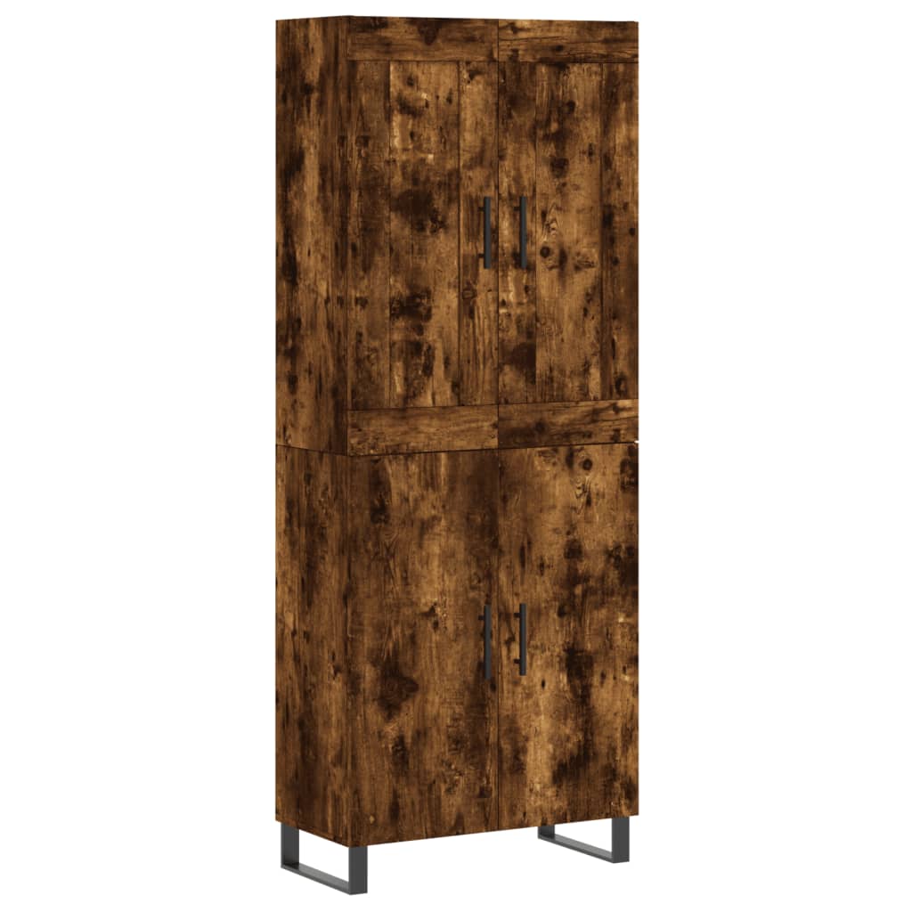 Buffet haut Chêne fumé 69,5x34x180 cm Bois d'ingénierie - XIOS