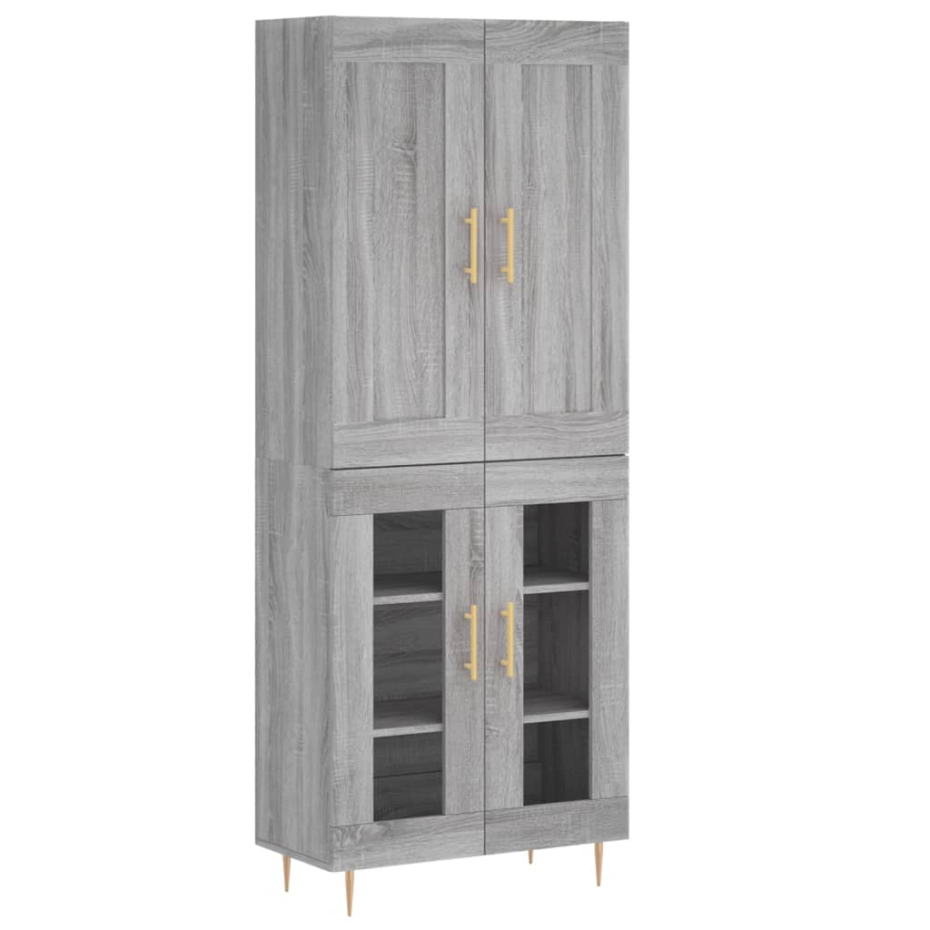 Buffet haut Sonoma gris 69,5x34x180 cm Bois d'ingénierie - XIOS