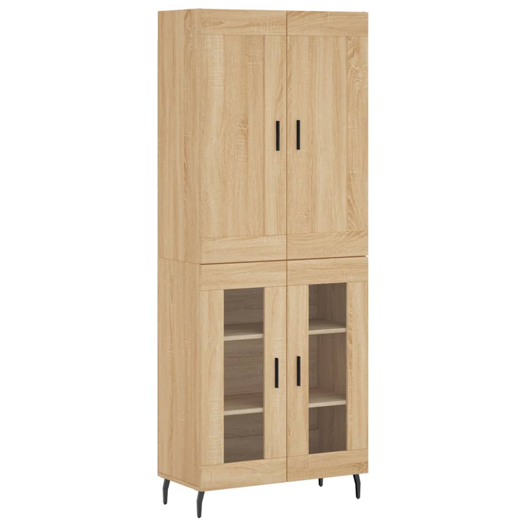 Buffet haut Chêne sonoma 69,5x34x180 cm Bois d'ingénierie - XIOS