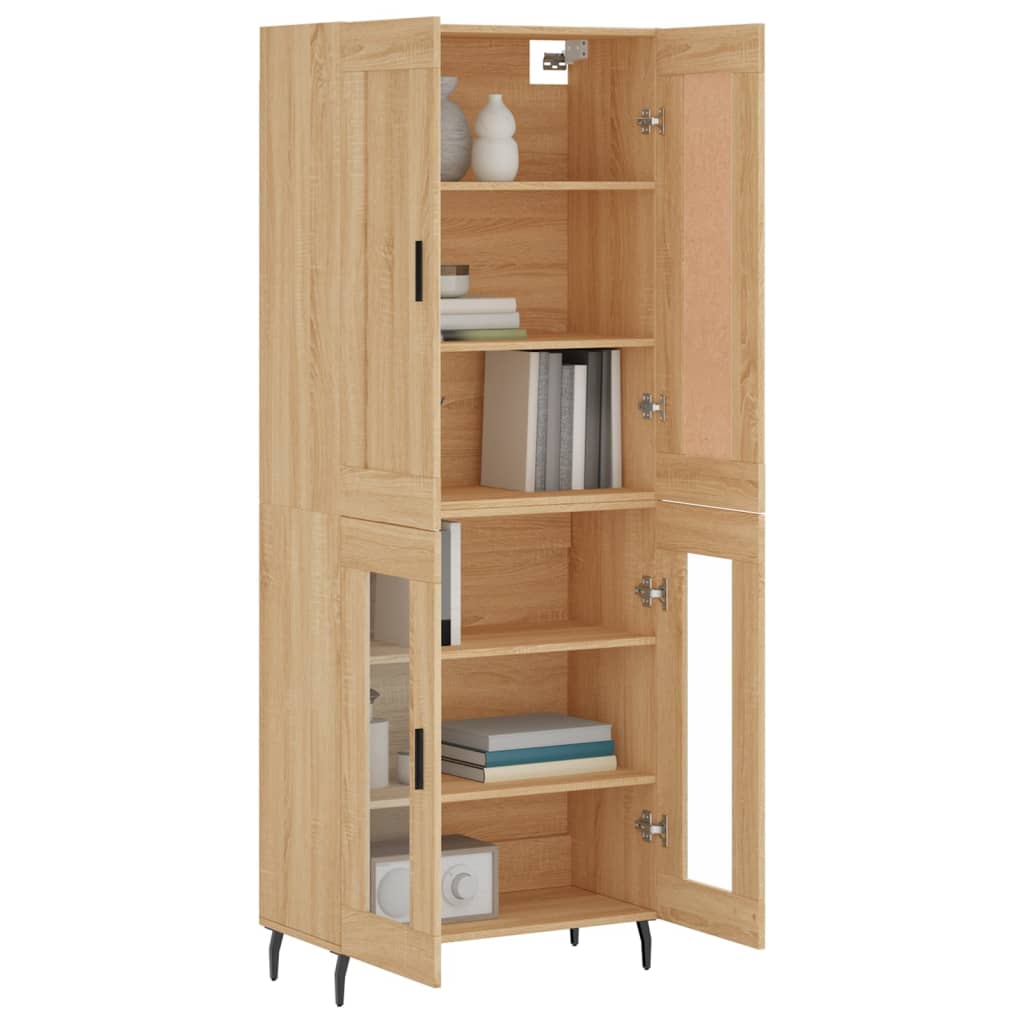 Buffet haut Chêne sonoma 69,5x34x180 cm Bois d'ingénierie