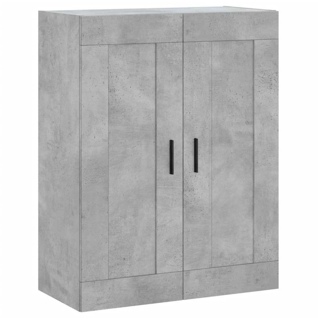 Buffet haut Gris béton 69,5x34x180 cm Bois d'ingénierie - XIOS