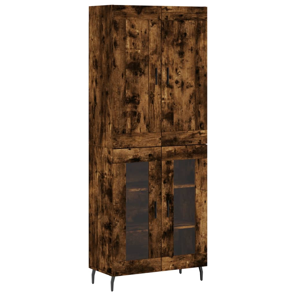 Buffet haut Chêne fumé 69,5x34x180 cm Bois d'ingénierie - XIOS