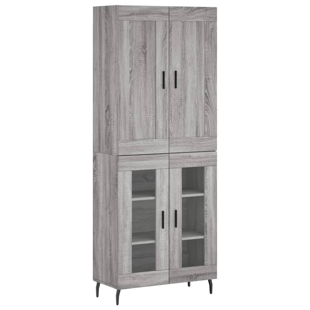 Buffet haut Sonoma gris 69,5x34x180 cm Bois d'ingénierie - XIOS