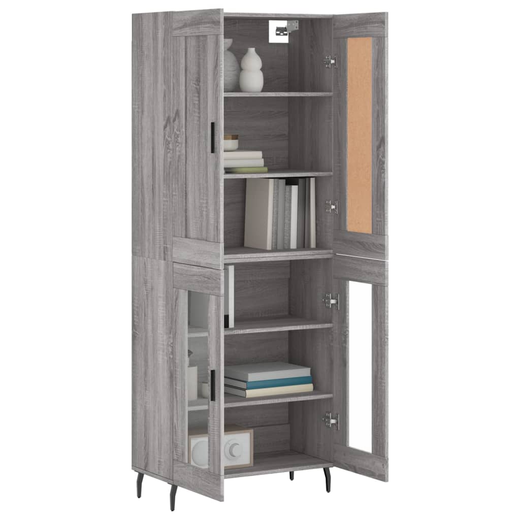 Buffet haut Sonoma gris 69,5x34x180 cm Bois d'ingénierie - XIOS