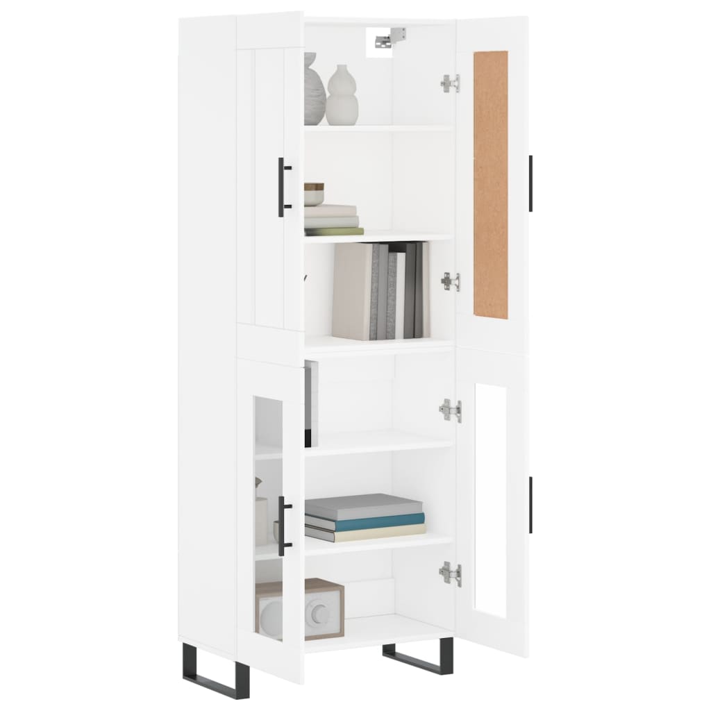 Buffet haut Blanc 69,5x34x180 cm Bois d'ingénierie - XIOS