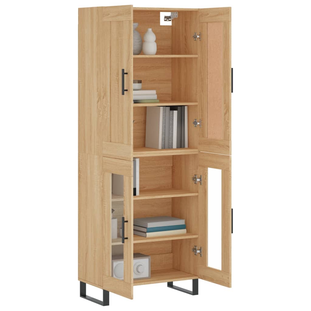 Buffet haut Chêne sonoma 69,5x34x180 cm Bois d'ingénierie