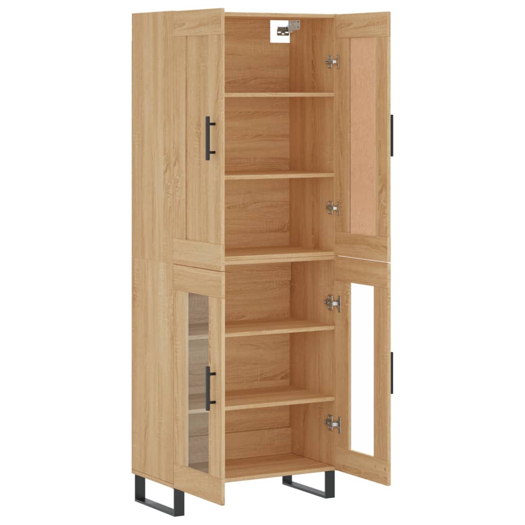 Buffet haut Chêne sonoma 69,5x34x180 cm Bois d'ingénierie