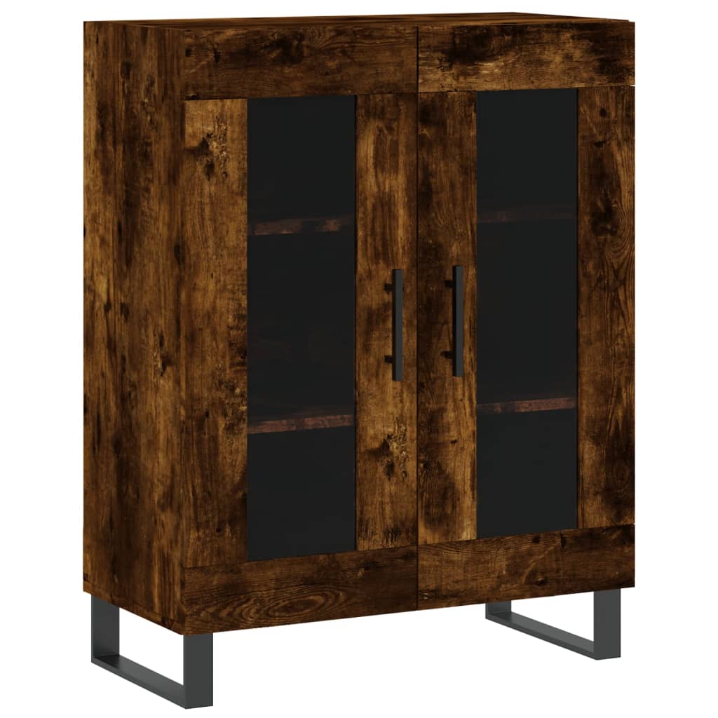 Buffet haut Chêne fumé 69,5x34x180 cm Bois d'ingénierie - XIOS