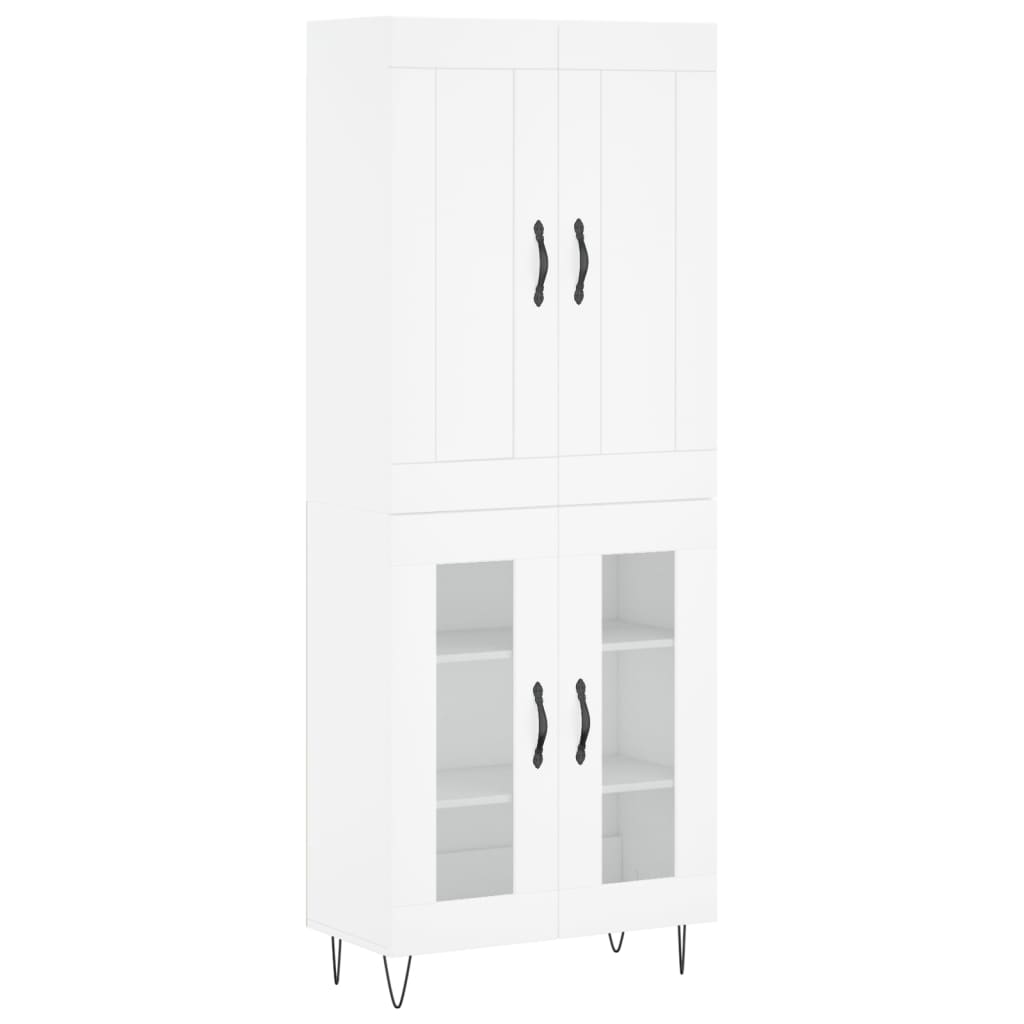 Buffet haut Blanc 69,5x34x180 cm Bois d'ingénierie - XIOS