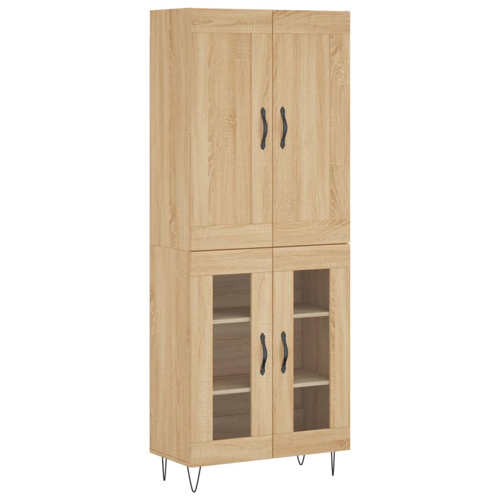 Buffet haut Chêne sonoma 69,5x34x180 cm Bois d'ingénierie - XIOS