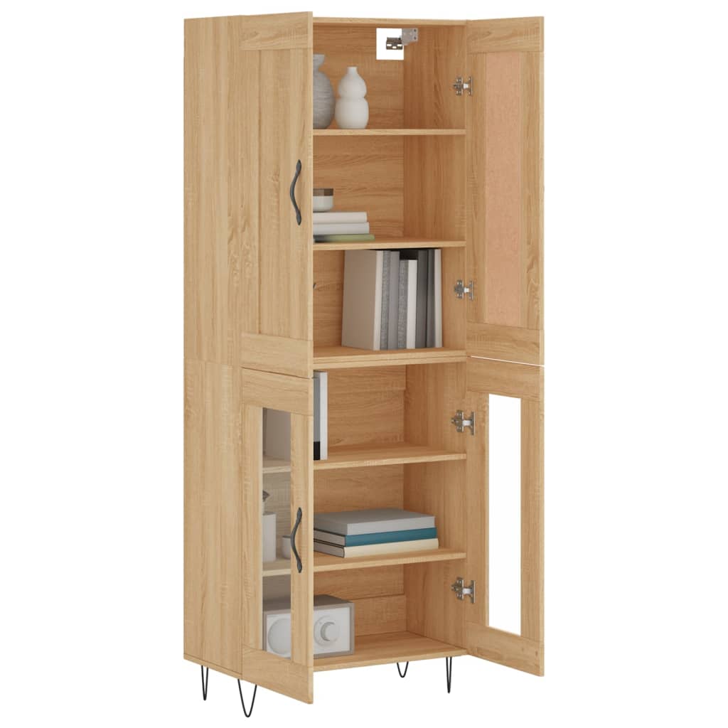 Buffet haut Chêne sonoma 69,5x34x180 cm Bois d'ingénierie - XIOS