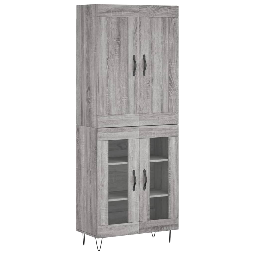 Buffet haut Sonoma gris 69,5x34x180 cm Bois d'ingénierie - XIOS