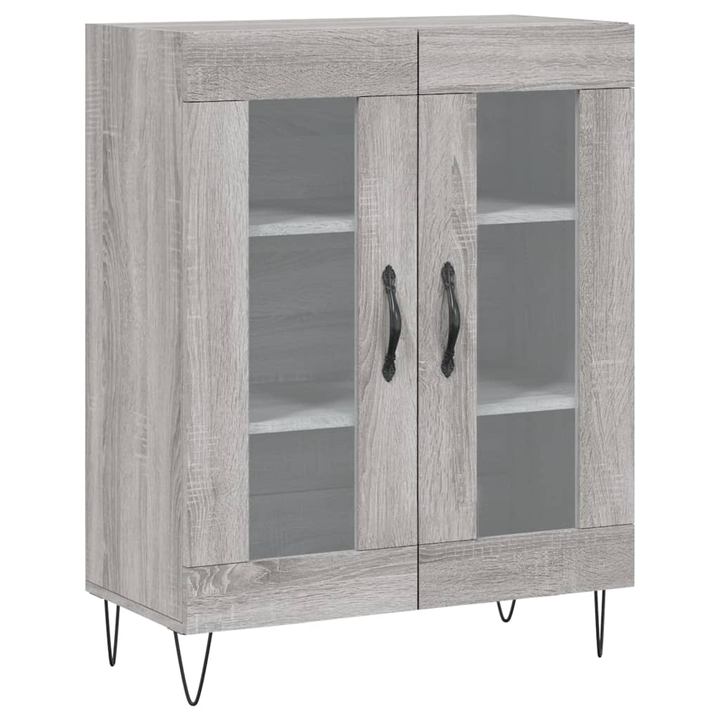 Buffet haut Sonoma gris 69,5x34x180 cm Bois d'ingénierie - XIOS