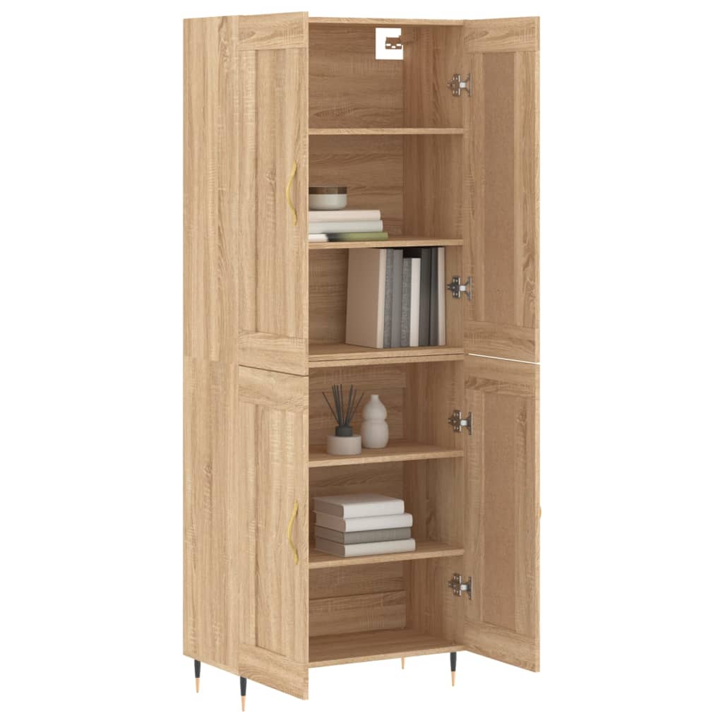 Buffet haut Chêne sonoma 69,5x34x180 cm Bois d'ingénierie - XIOS