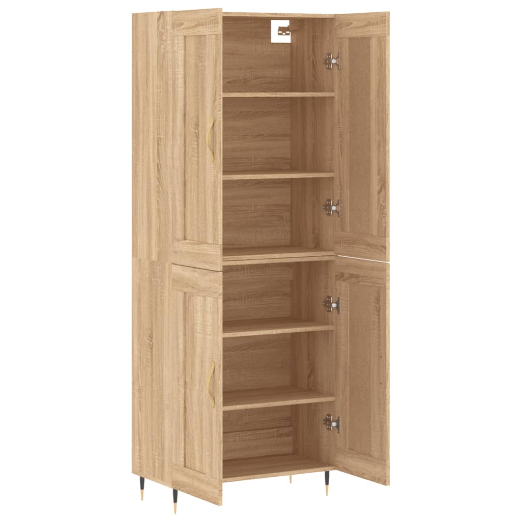 Buffet haut Chêne sonoma 69,5x34x180 cm Bois d'ingénierie - XIOS