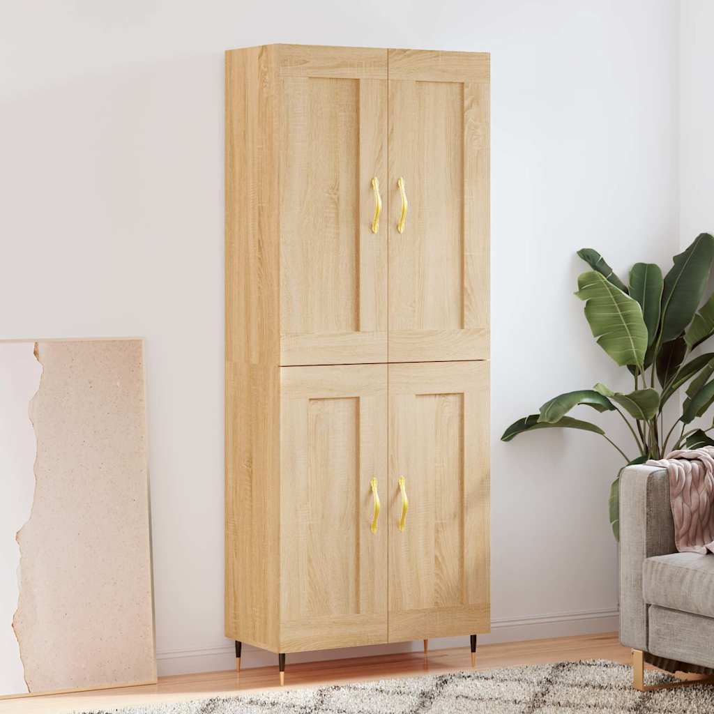 Buffet haut Chêne sonoma 69,5x34x180 cm Bois d'ingénierie - XIOS