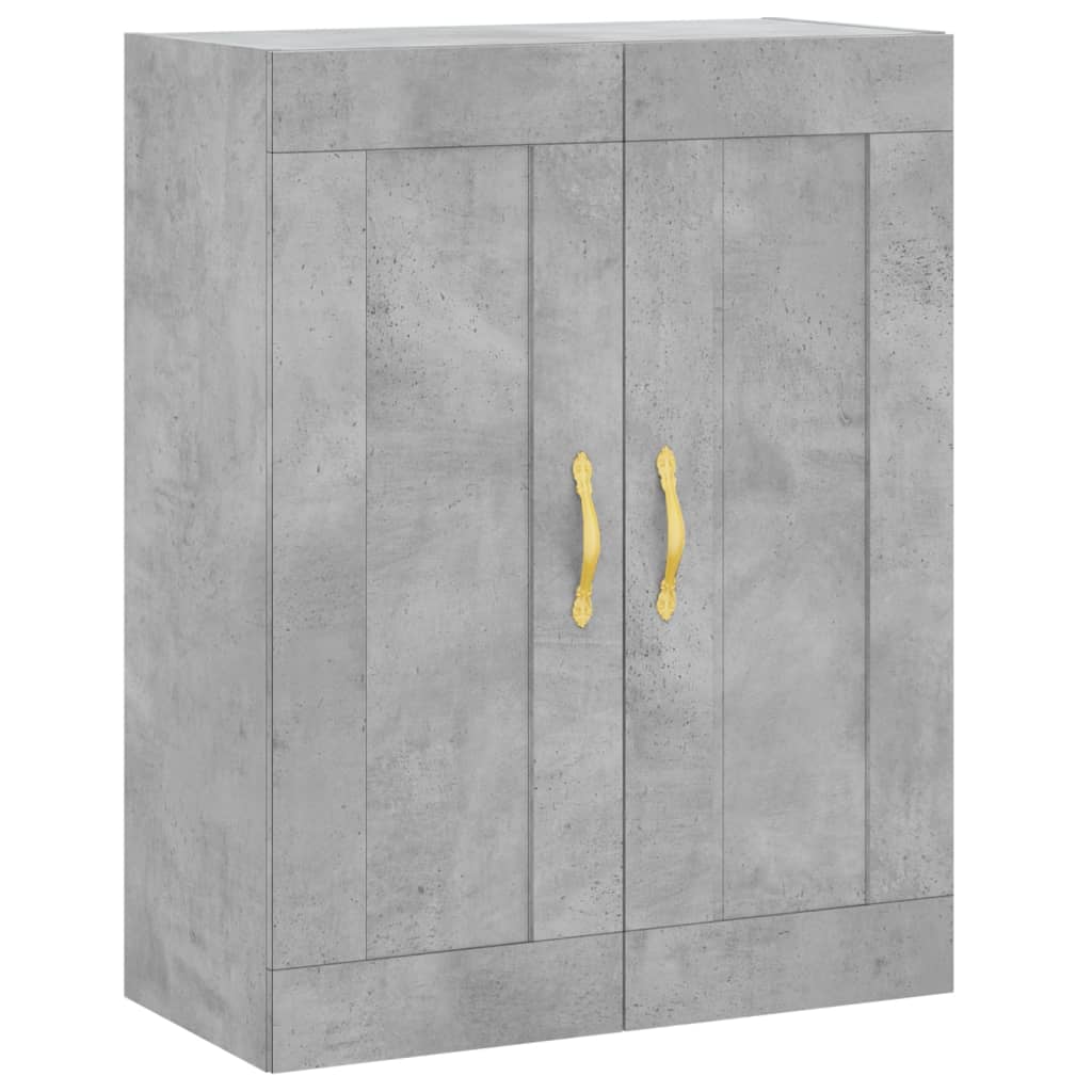 Buffet haut Gris béton 69,5x34x180 cm Bois d'ingénierie - XIOS