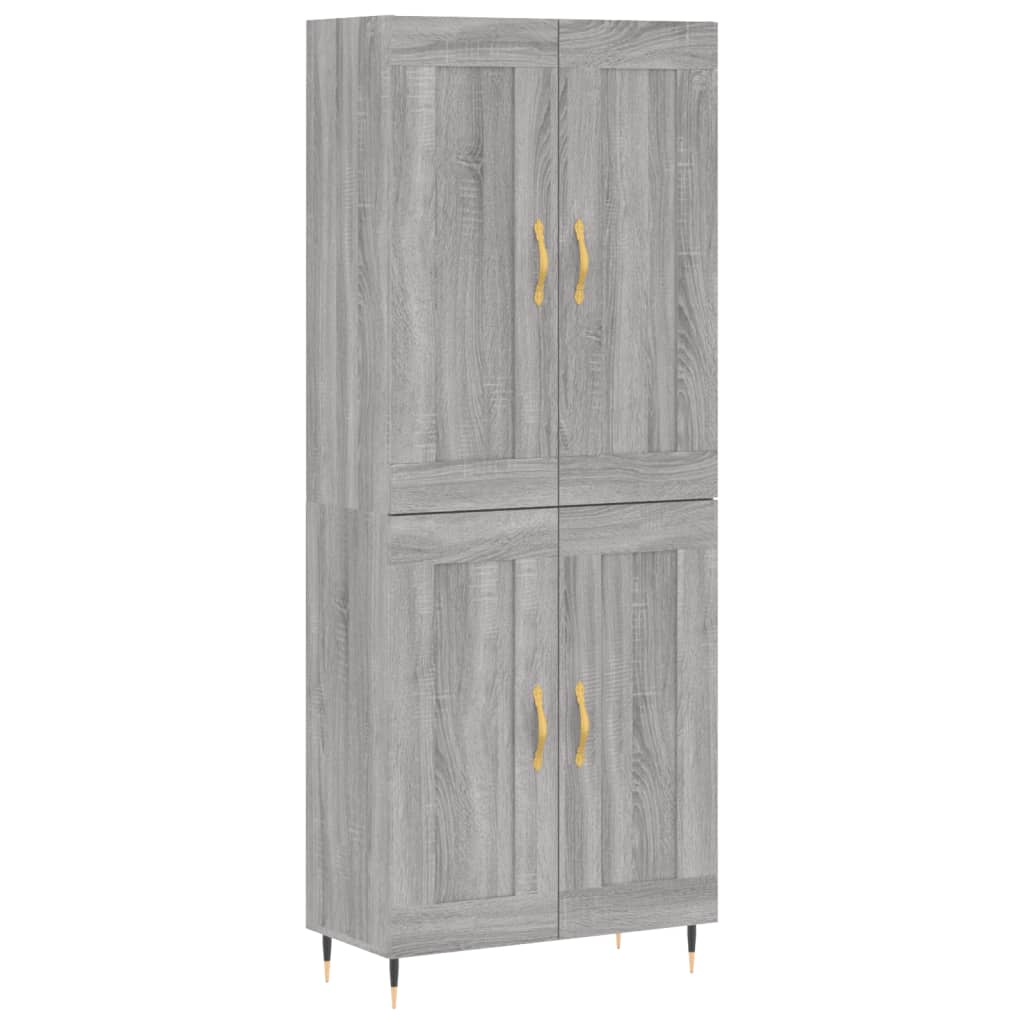 Buffet haut Sonoma gris 69,5x34x180 cm Bois d'ingénierie - XIOS