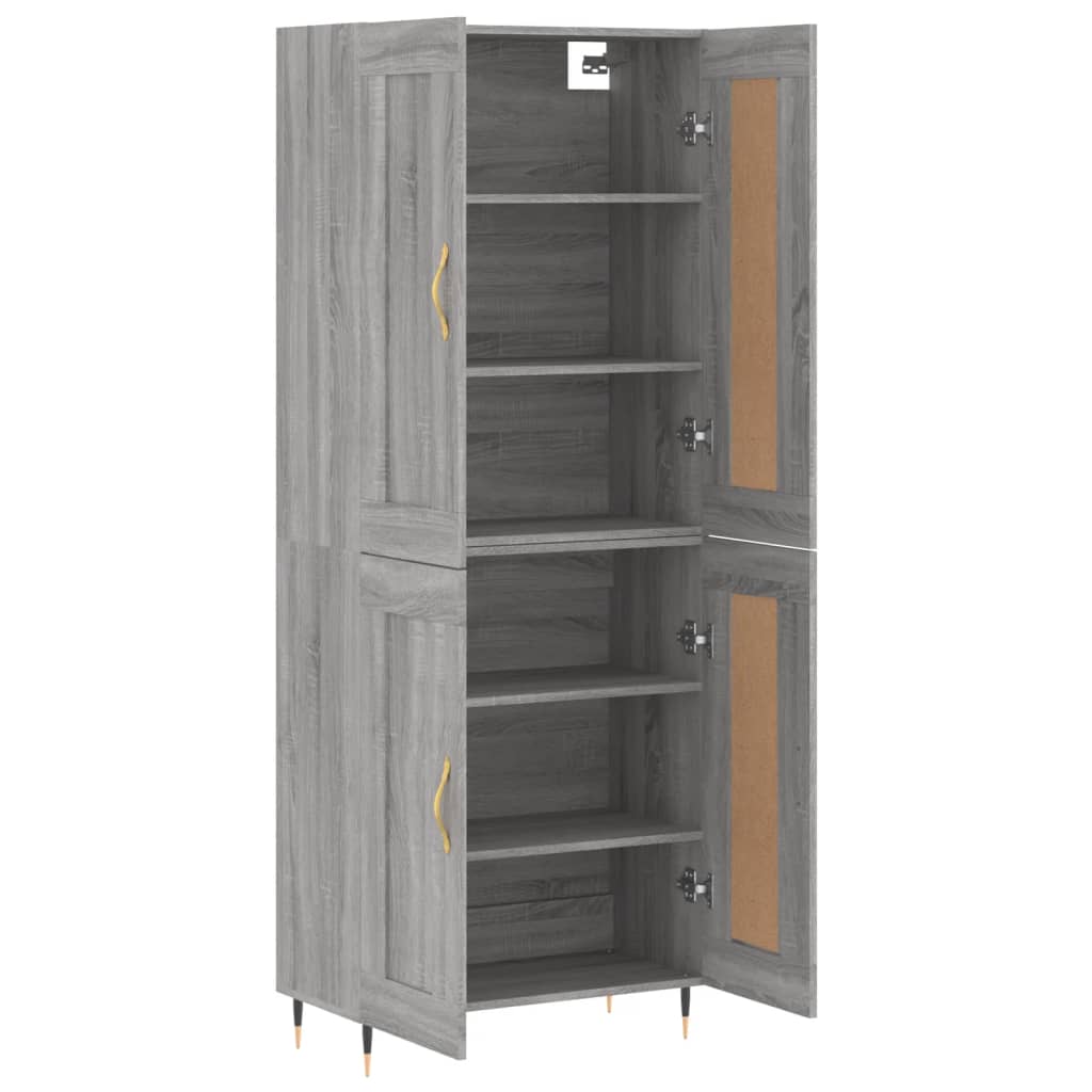 Buffet haut Sonoma gris 69,5x34x180 cm Bois d'ingénierie - XIOS