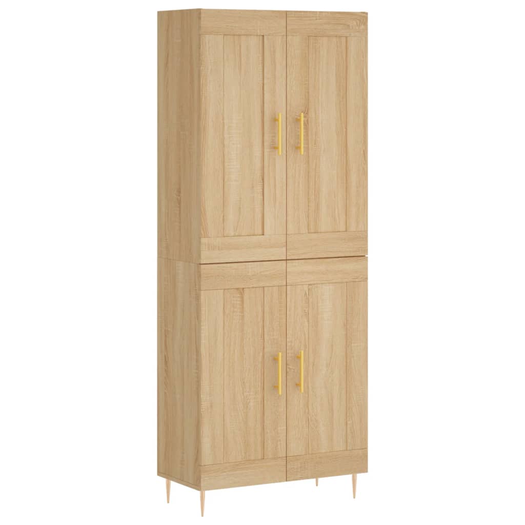 Buffet haut Chêne sonoma 69,5x34x180 cm Bois d'ingénierie - XIOS