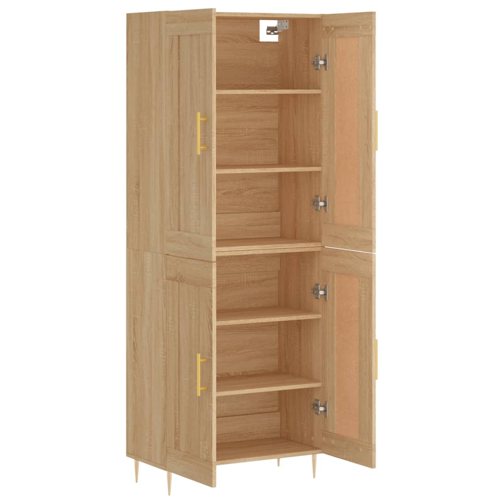 Buffet haut Chêne sonoma 69,5x34x180 cm Bois d'ingénierie - XIOS