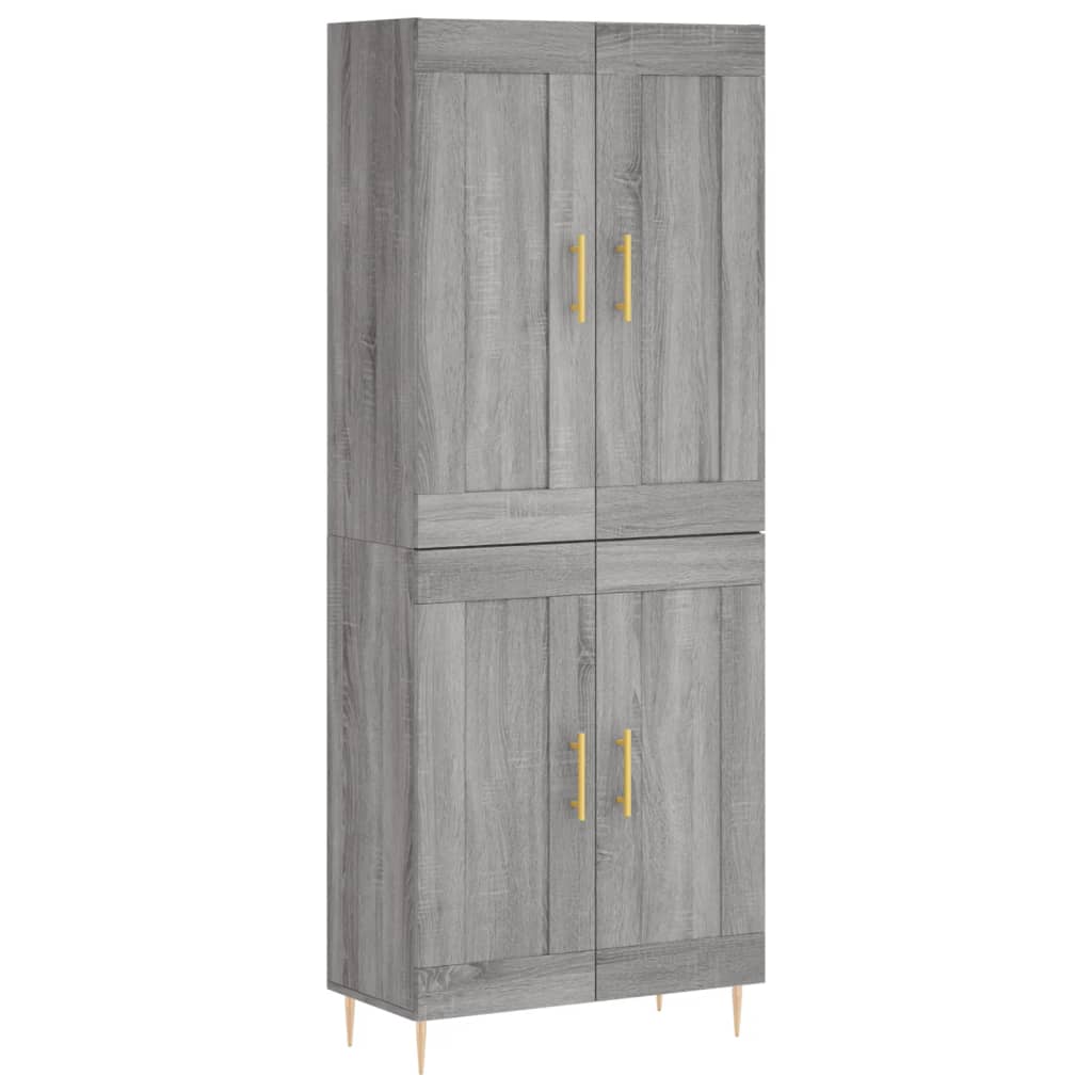 Buffet haut Sonoma gris 69,5x34x180 cm Bois d'ingénierie - XIOS